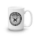 Aleph Male branded ceramic coffee mug — front view, Jerusalem beard care merchandise