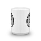 Aleph Male mug mockup — white glossy ceramic, perfect gift for beard lovers